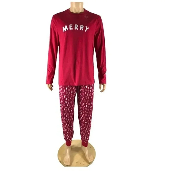 Men's MERRY CHRISTMAS Pajama Set Medium - Picture 2 of 3